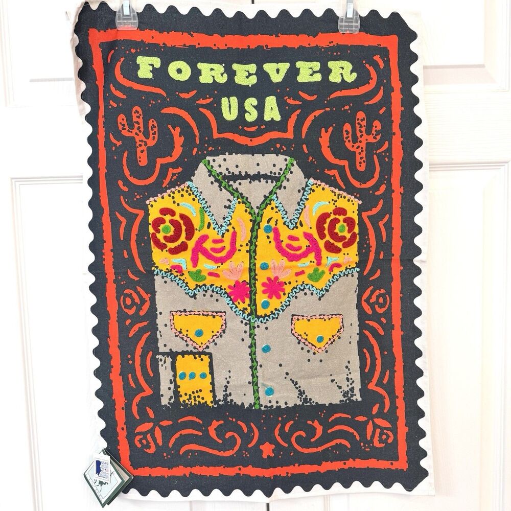 Karma Living Western Rodeo Tea Towel Cowboy Shirt Forever USA Cotton Decor
